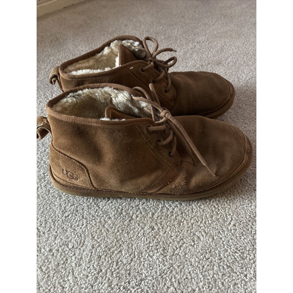 UGG Neumel Men’s Size 11 Casual Fur Lined Chukka Boot Chestnut Brown Shoe